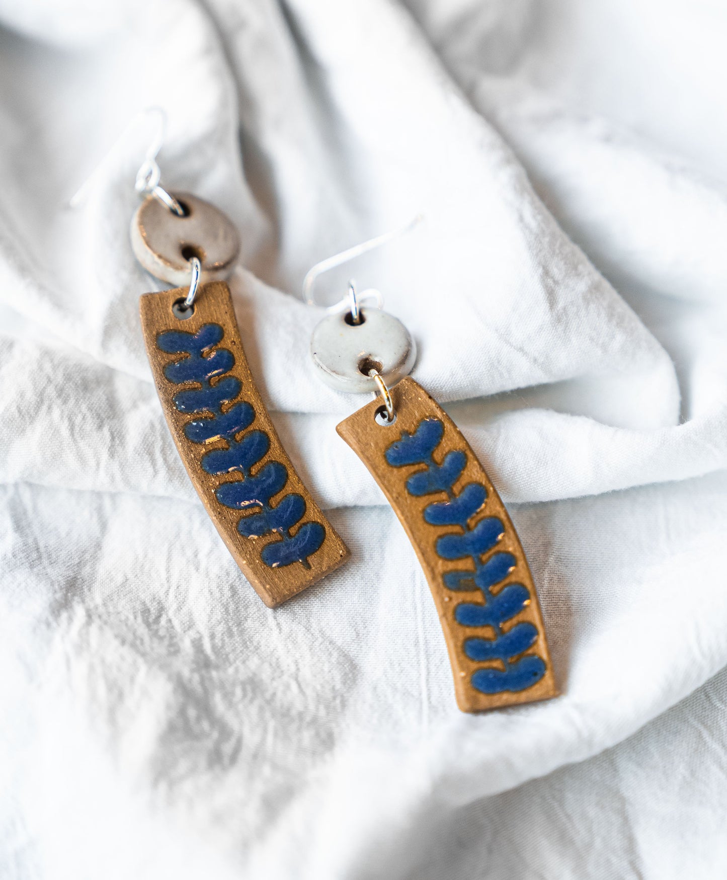 "Michele" | Curved Dangle Earrings