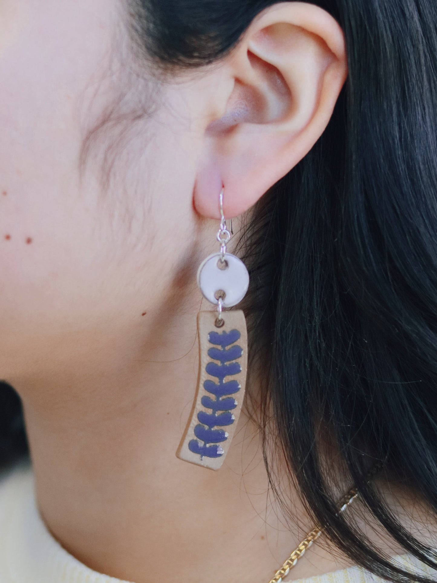 "Michele" | Curved Dangle Earrings