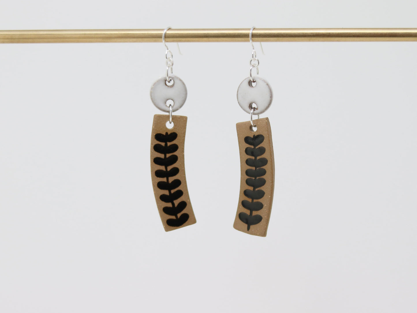 "Michele" | Curved Dangle Earrings