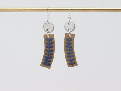"Michele" | Curved Dangle Earrings