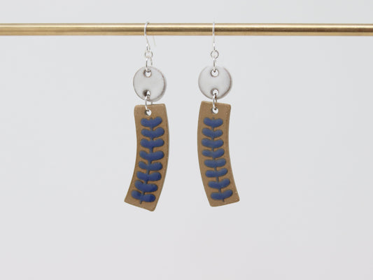 "Michele" | Curved Dangle Earrings